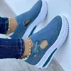 Designer Brand Women Fashion Platform Solid Color Vulcanized Sneakers Woman Casual Breathable Wedge Shoes Ladies Walking Shoes 1