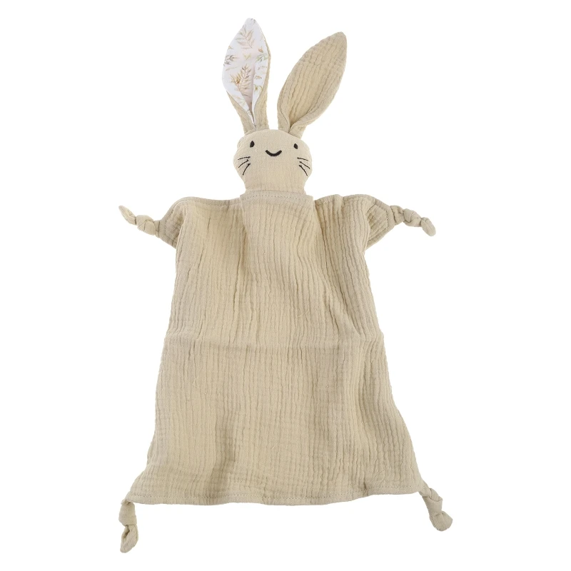 

Baby Soothe Blanket Soft Gauze Bibs Teether Burp Cloth Gift Rabbit for DOLL Appease Towel Comfort Sleeping Cuddling