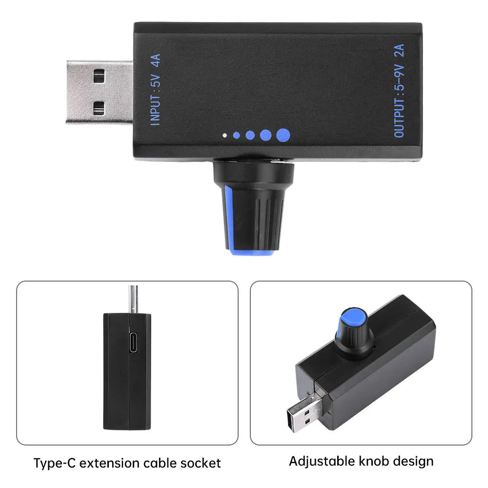 

18W High Power Stepless Speed Controller DC5V 4A Adjustable Control Fan Cooler Type-C USB Fan Speed Radiator Accessories