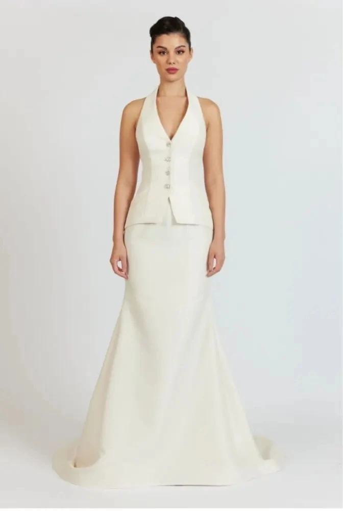 

Arabia Evening Dresses Mermaid Prom Dresses V -NECK Floor Length Pleated Formal Women Occasion Party Dress