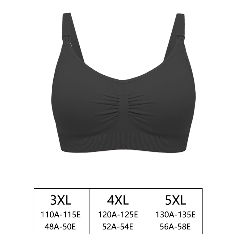 Adjustable Seamless Plus Size Nursing Bra Breathable Women