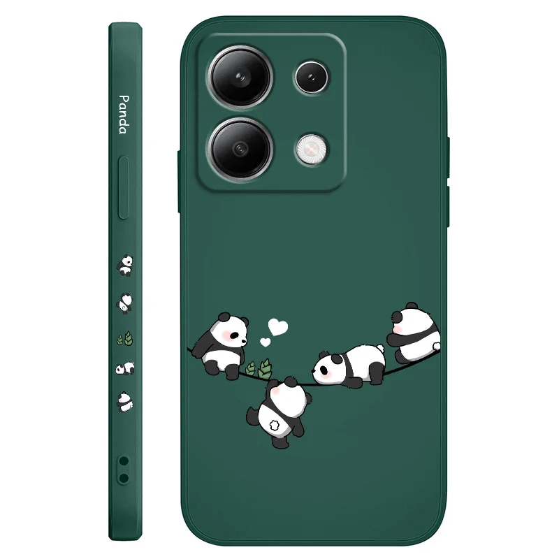 Adorable Baby Panda Liquid Silicone Phone Case Cover