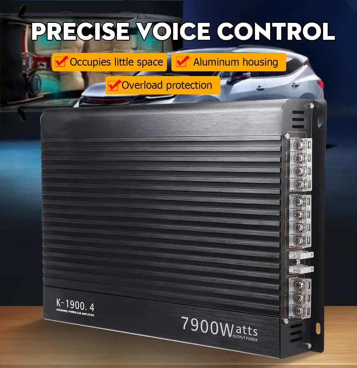 12V 7900W auto zesilovač 4 běžící pás sytý auto audio subwoofer aluminium slitina dopravní prostředek energie stereo amp auto znít zesilovače