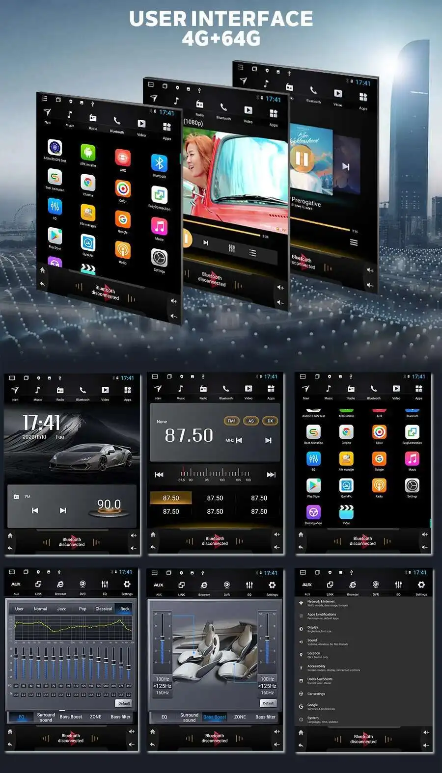 For Jeep Grand Cherokee 2017 2 Din Car Multimedia Stereo Radio Android 14 Screen