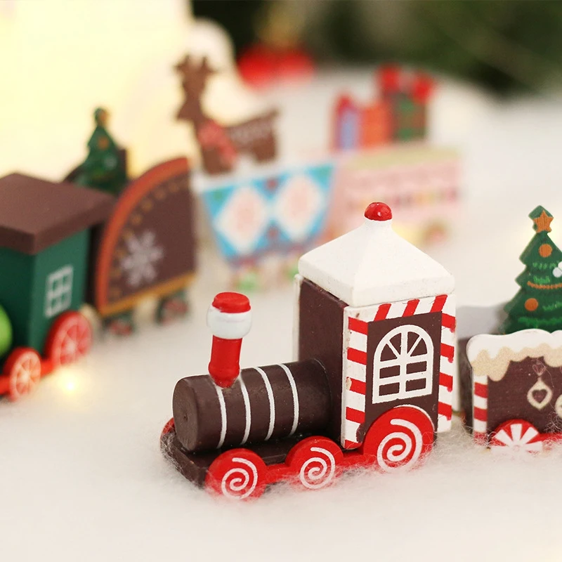 

Christmas Wooden Train Festive Ornament As Shown Wood 19.5X2.8X4.8Cm Santa-Snowman Home Xmas Gift Decor