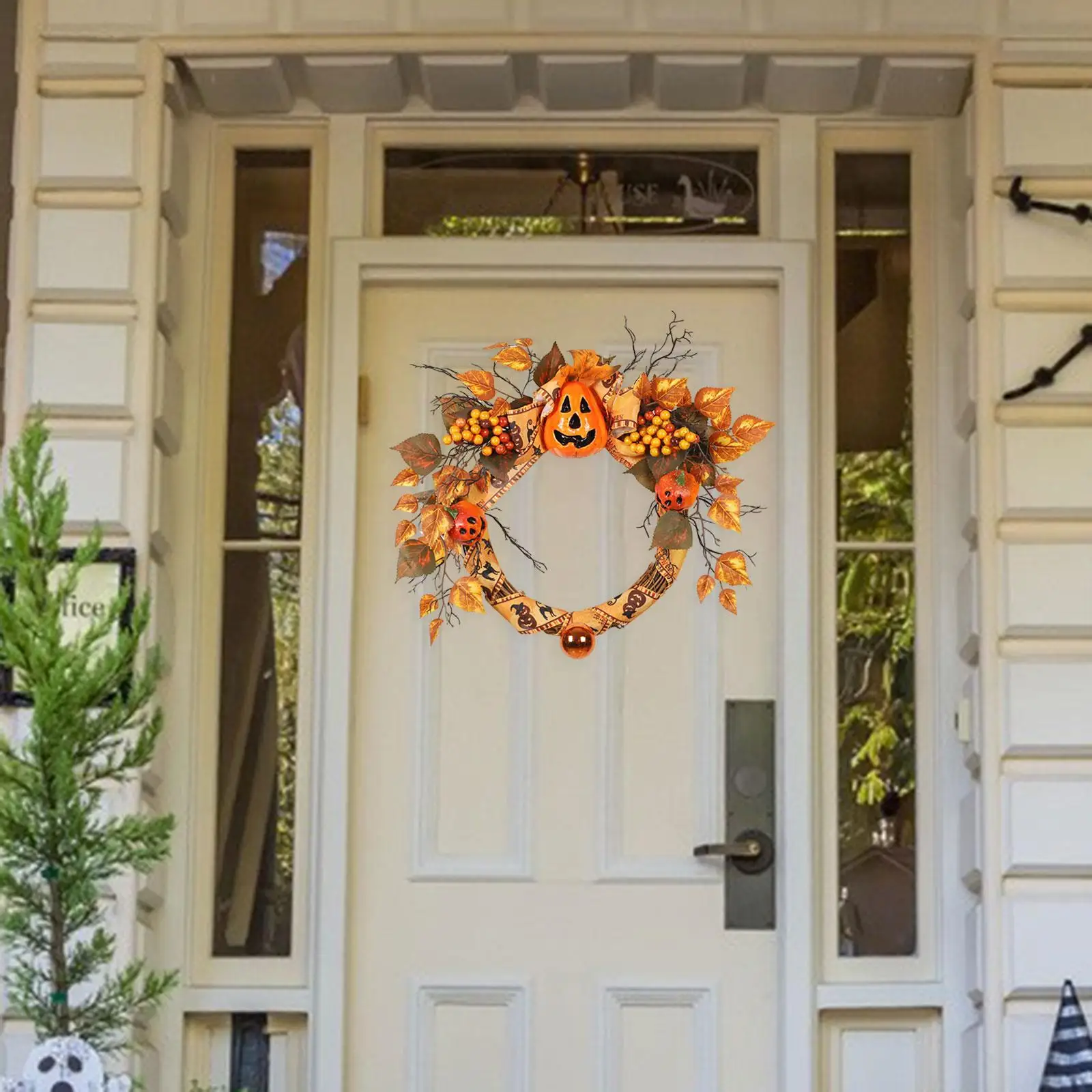 

Maple Leaf Wreath Fall Wreath Flower Wreath for Festival Office Celebration