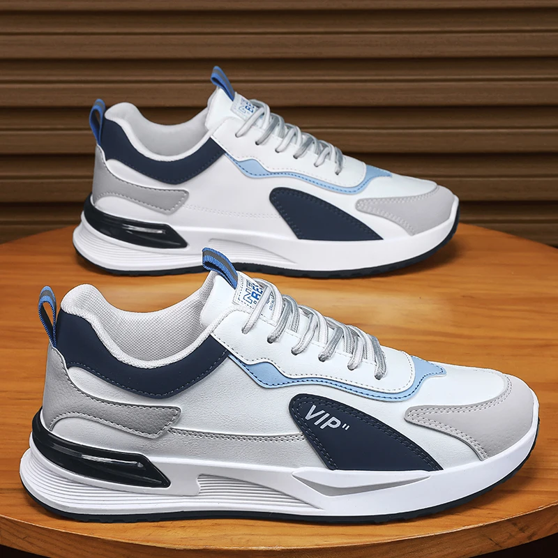 Leather shoes men sneakers canvas shoes Men's leather top casual sports forrest shoes Trend breathable canvas men flat shoes