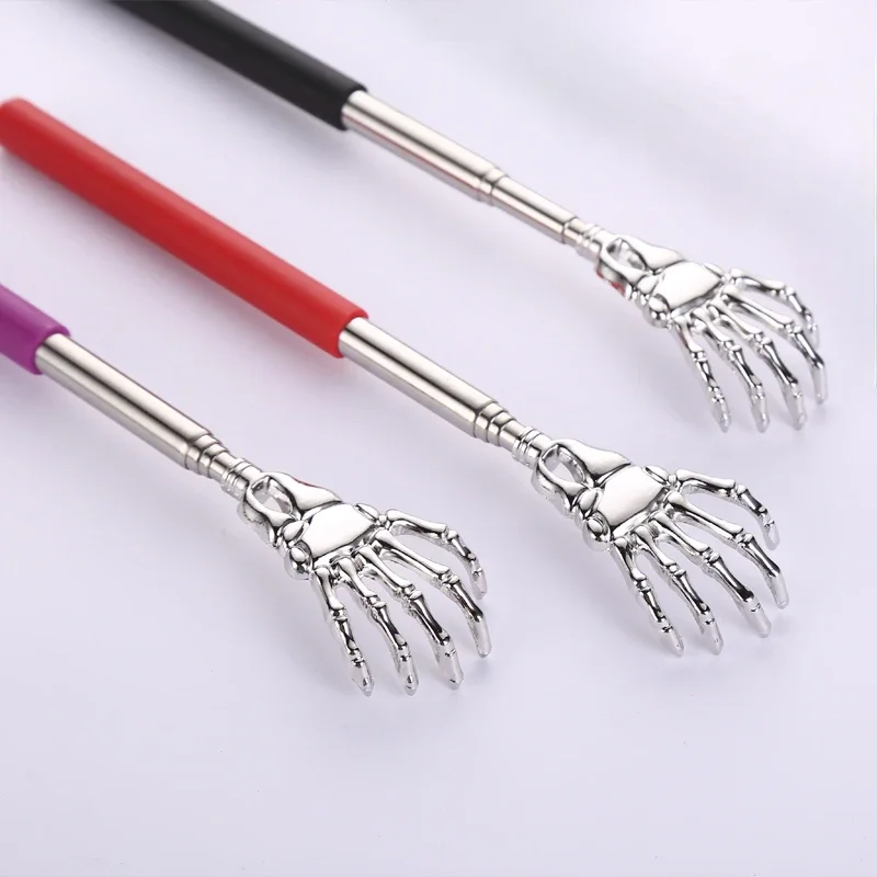 1PC Stainless steel telescopic itching and scratching massager itching and scratching tool scratching massager