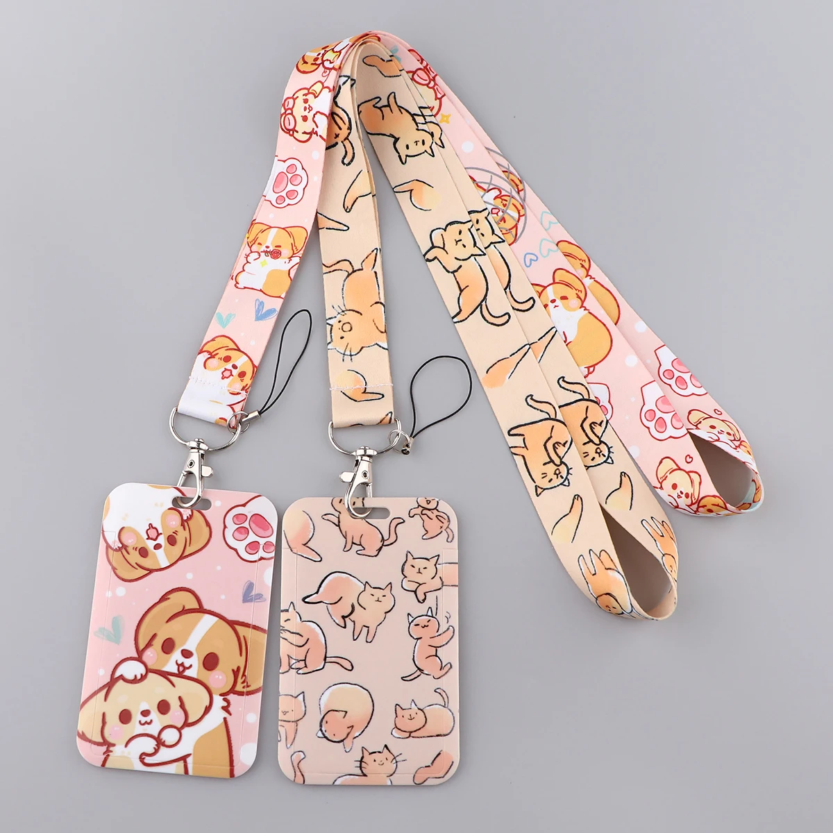 Cute Corgi Dog Lanyard Kawaii Cat Neck Strap for key ID Card Cellphone Straps Badge Holder DIY Hanging Rope Neckband Accessories cute flower little daisy lanyard neck strap for key id card cell phone straps badge holder diy hanging rope neckband accessories