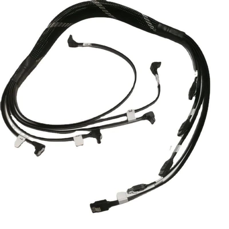 PC 5 in 1 High Speed Serial ATA SATA 2 Male to  Multi Hard Drive HDD RAID DATA Cable Copper Wire Shielding Design 80cm