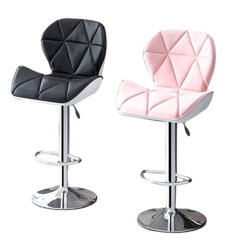 Vintage Adjustable Bar Chairs Modern Stylish Comfortable Pink Bar Stool Ottomans Design Cadeiras De Jantar Luxury Furniture bar chairs