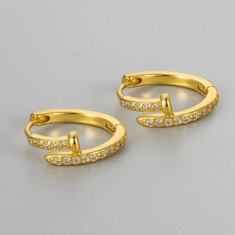 Elegant Inlaid White Zircon Nail Ring for Women Daily Wear Rings Party Jewelry Gifts Accessories