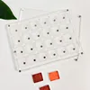 Yicai  New 24 Slots Square Shape Transparent Acrylic Durable Using Empty Magnetic Palette Slot Size: 25*22mm 1