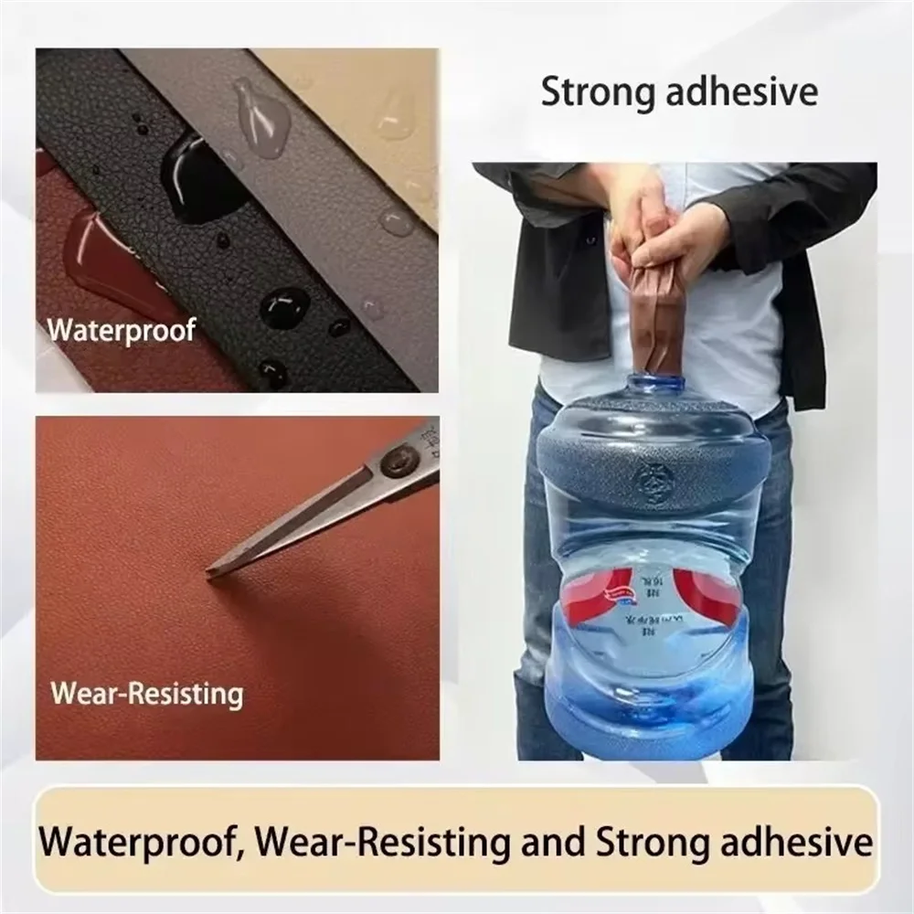 자동차 의자 수리 소파에 대 한 자기 접착 가죽 스티커 내마 모성 강한 스틱 홈 미화 벽 가죽 스티커