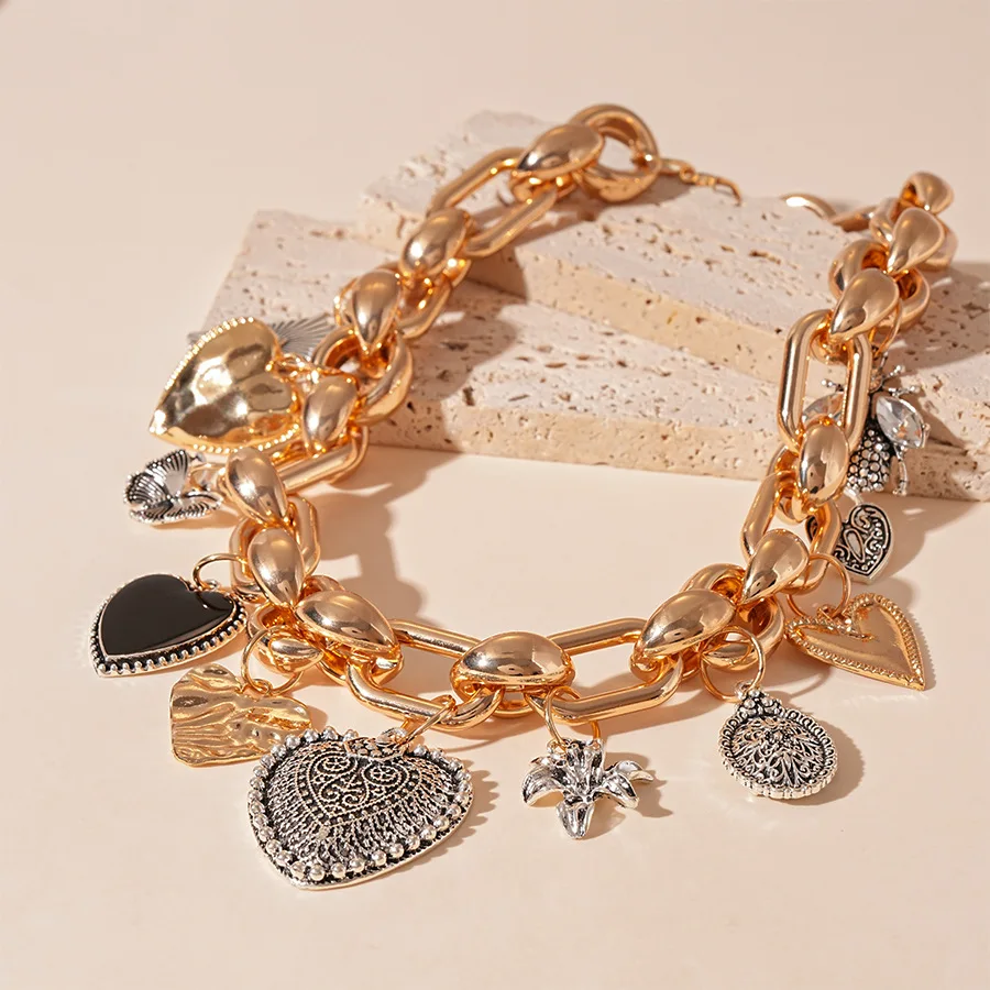 المرأة الأزياء القلب قلادة قلادة ZAA مجوهرات الذهب...