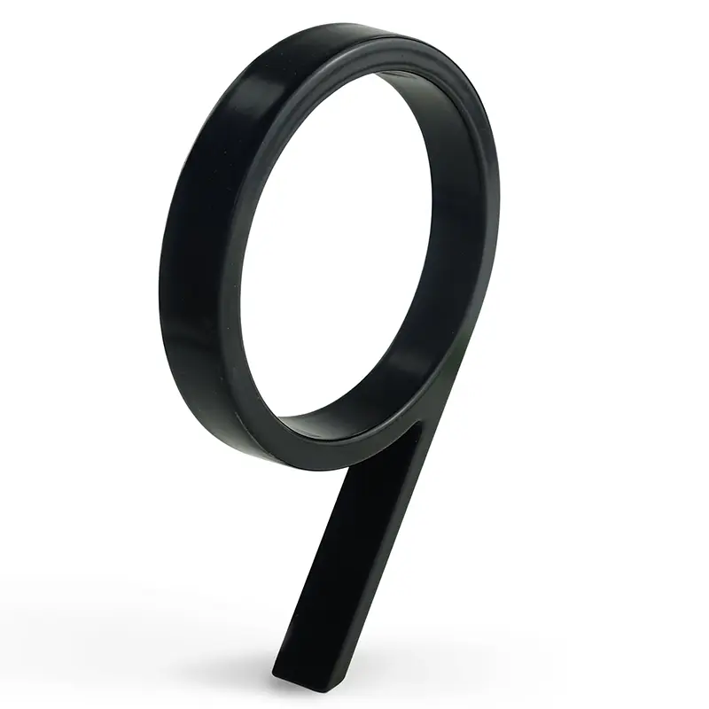 1pc 125mm Floating House Number Outdoor 5 inch Black Zinc Alloy Letter Apartment Door Numbers Mailbox Address Sign #0-9 - Image 14