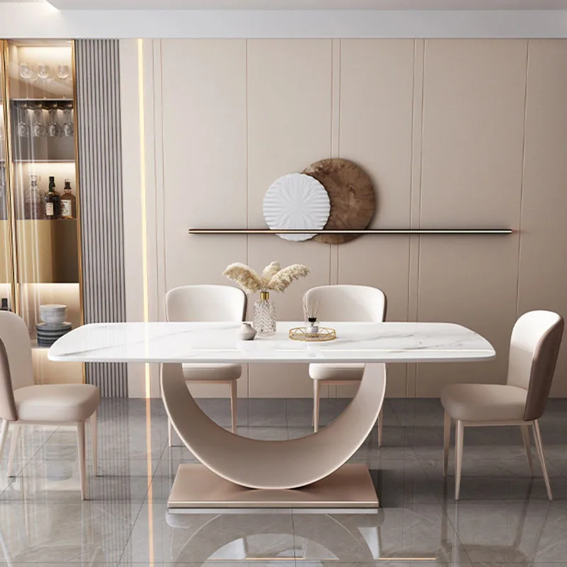 

Rectangular Coffee Dining Table Set Console Kitchen Stools Modern Dining Table Set Nordic Juego De Comedor Salon Furniture
