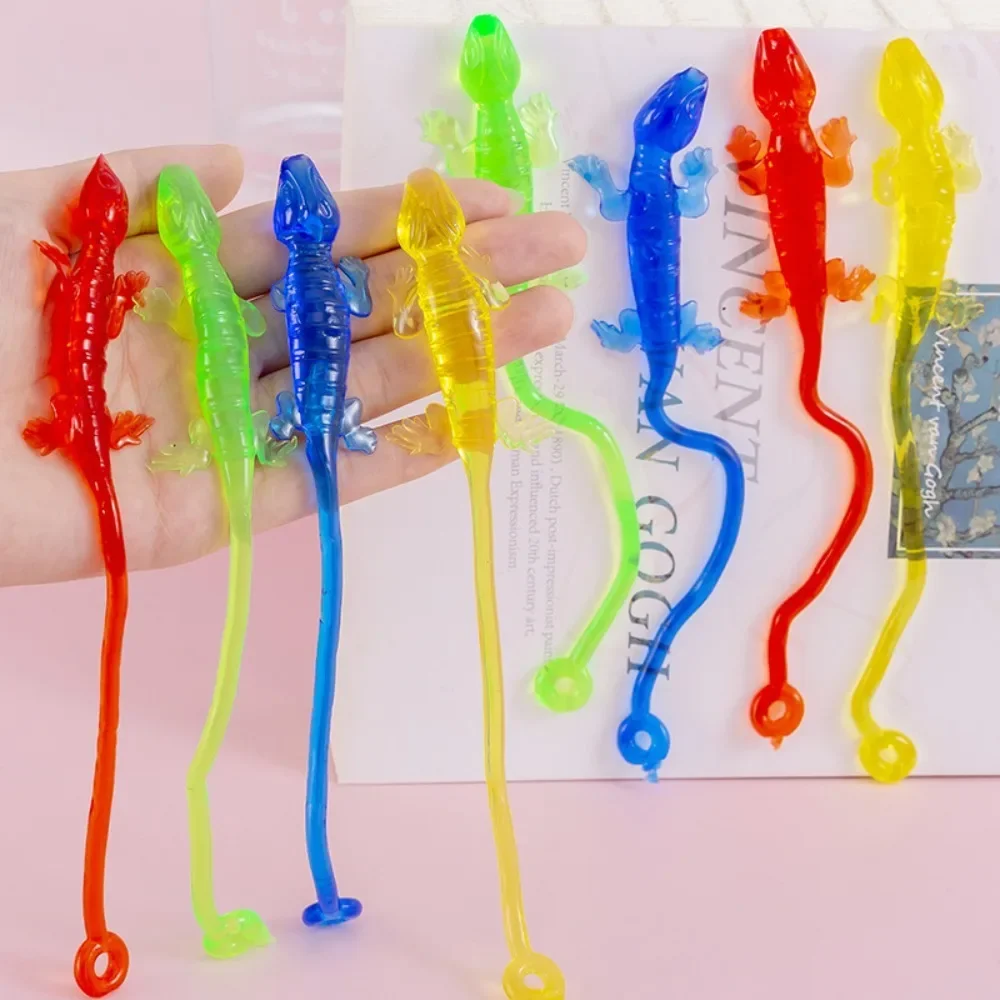 5/10 pièces amusant coloré collant escalade Gecko enfants et adultes fournitures de fête cadeaux d'anniversaire noël carnaval cadeau décoration jouets