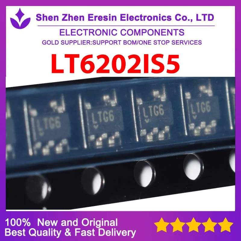 

Free shipping 10PCS/LOT LT6202IS5 SOT23-5 New and original