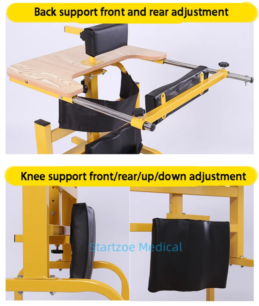 rehabilitation Children standing force auxiliary device steel plate thickening  train Assisted walk aid with universal wheel 6
