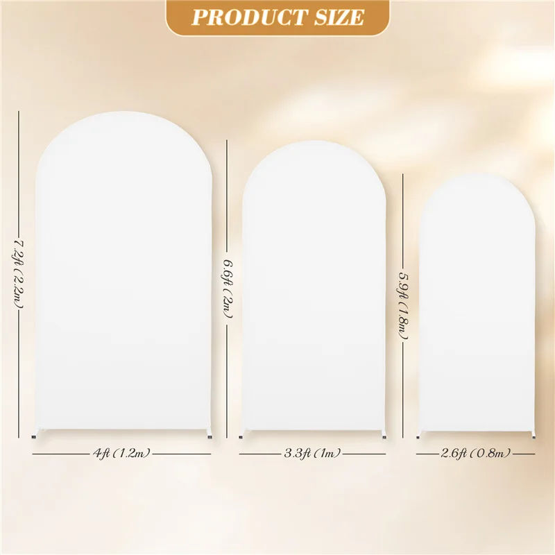 Wedding arch stand Wedding arch set Party arch set Wedding Arch Stand Cover Spandex Elastic fabric 5FT 6FT 6.6FT 7.2FT Size White Pink Color Wedding props 1PCS