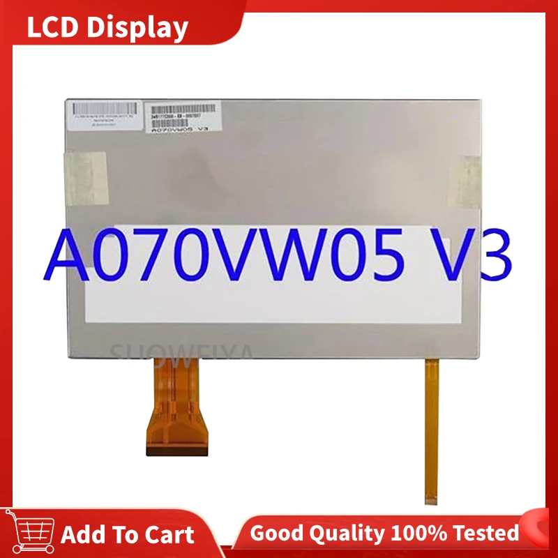 

Original A070VW05 V3 7.0 Inch Industrial Display Screen A070VW05 V.3 800 × 480 Resolution TFT Liquid Crystal Display LCD Screen