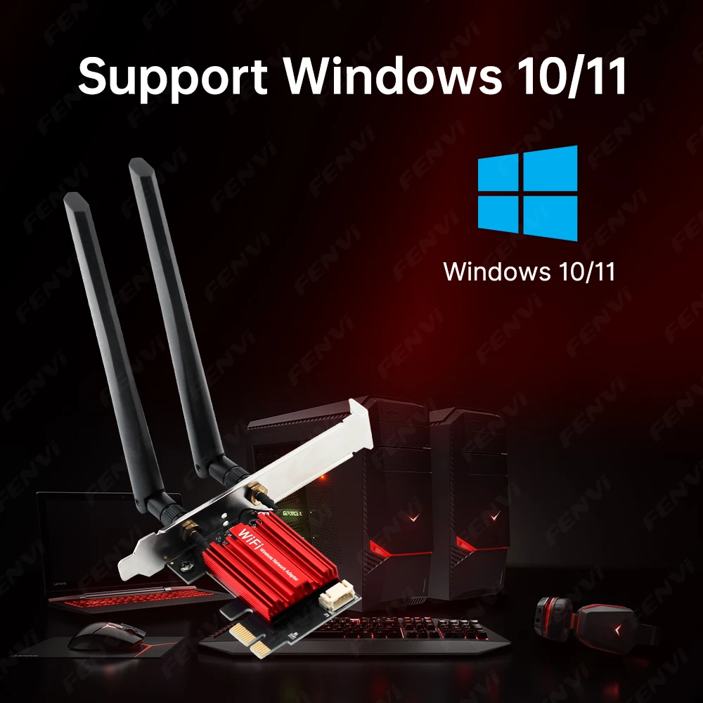 WiFi 5 AC1200 PCI-E 무선 어댑터 RTL8822CE BT 5.1 듀얼 밴드 2.4G/5GHz 802.11AC 네트워크 Wi-Fi 카드(데스크탑 Windows 10/11용)