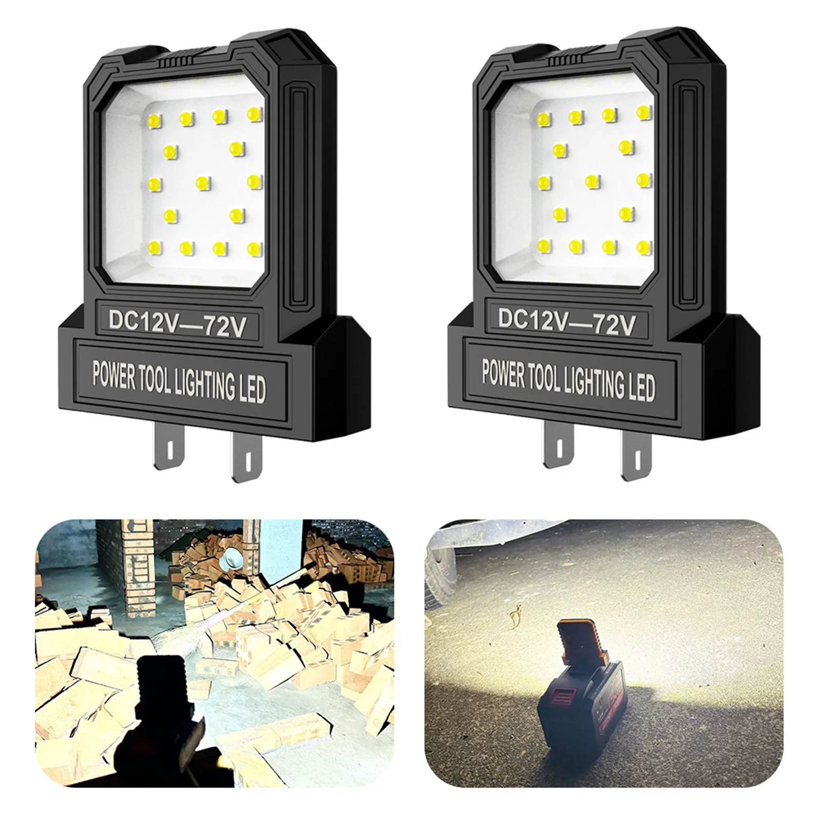 12V-72V LED 미니 포켓 작업등 2가지 모드 조명 배터리 없음 슈퍼 브라이트 스포트라이트 550LM 전동 공구 액세서리