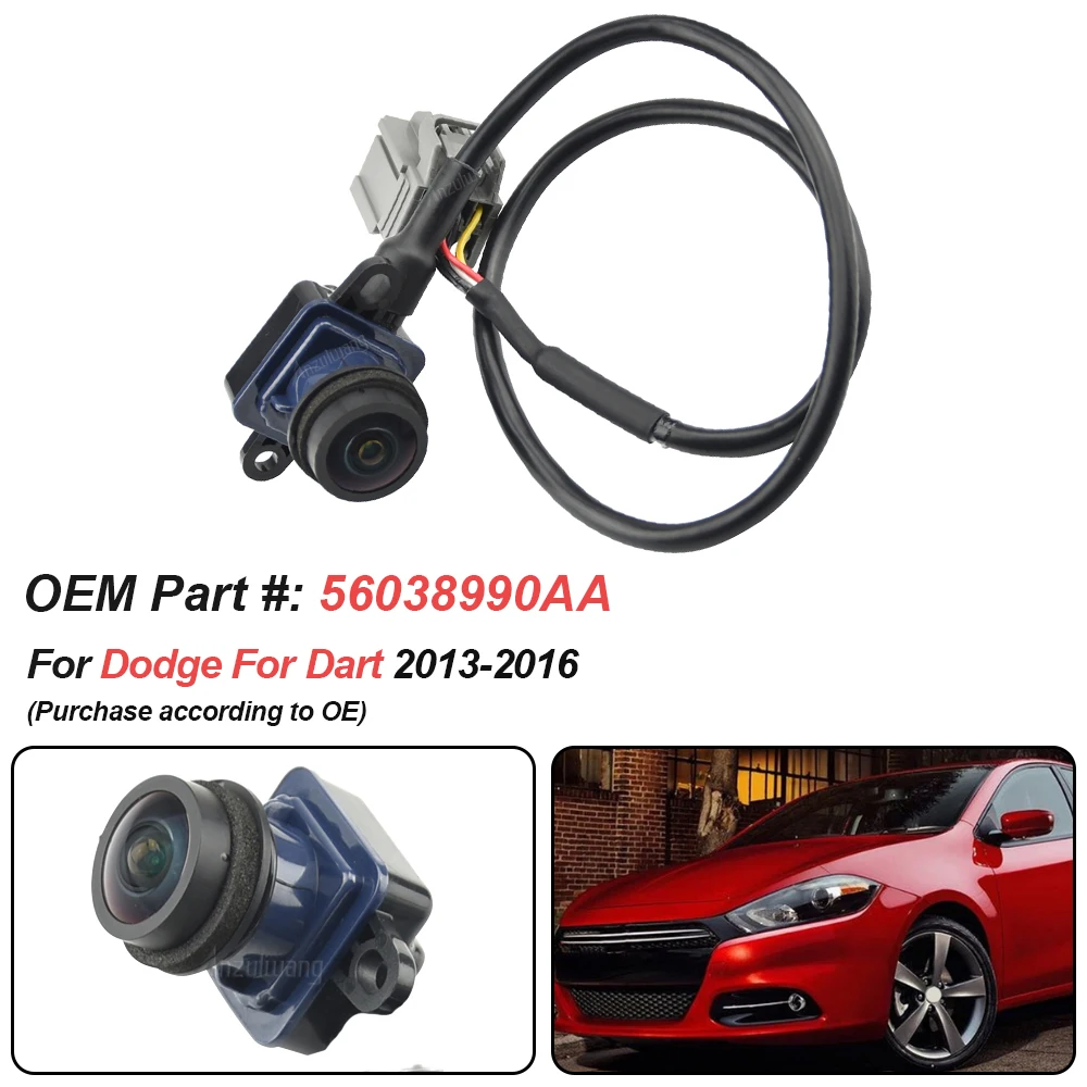 

1pc Car Black Backup Camera Rear View Camera Backup Camera Parking For Dodge For Dart 2013-2016 56038990AA