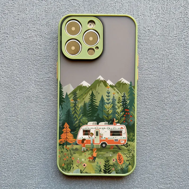 Waldlandschaft Reise Freizeitfahrzeug Handyhülle für iPhone 17 16 15 14 11 12 13 Mini Pro Max 16 15 Plus XR XS Funda – Detail 7