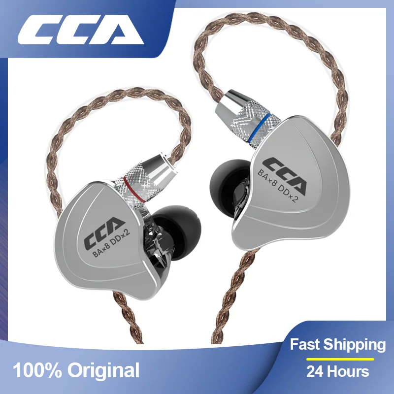 CCAC10HeadphoneHybridTechnology4BA1DDInEarHiFiDJSport