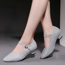 XIHAHA Fashion New Brand Girl's Women's Modern Shoes Ballroom Salsa Tango Dance Shoes 3.5/5.5cm Soft Sole sandals Dancing Shoes