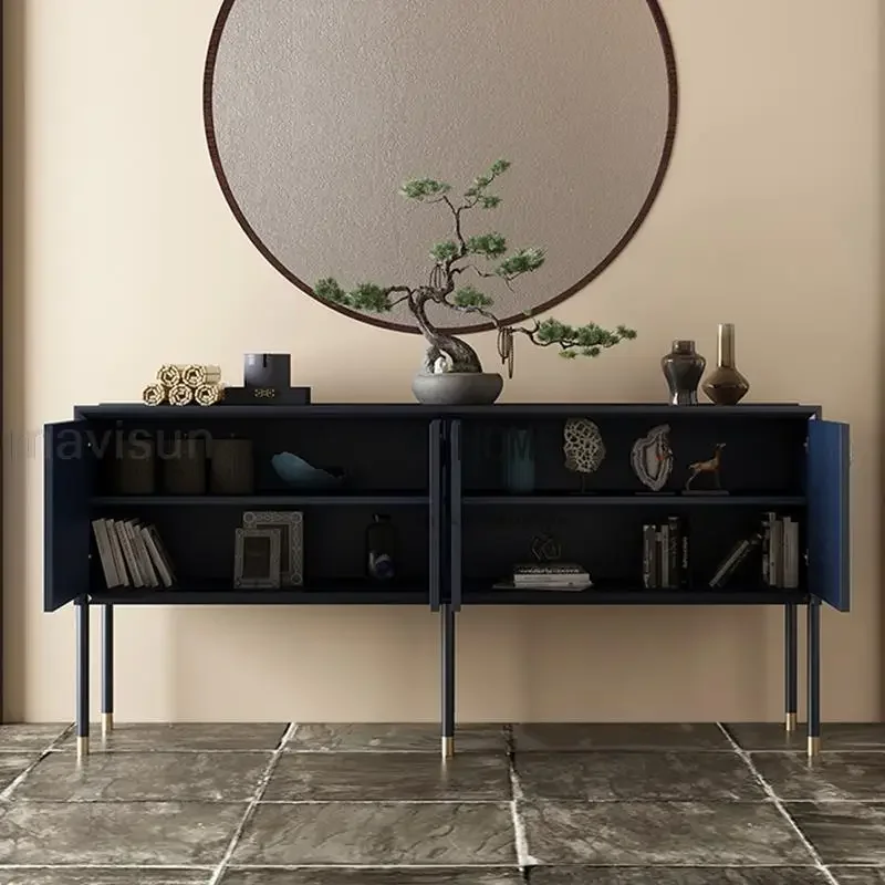 New Chinese Style Sideboard For Dished Modern Light Luxury Hallway Decoration Cabinet Villa Living Room Locker et Furniture