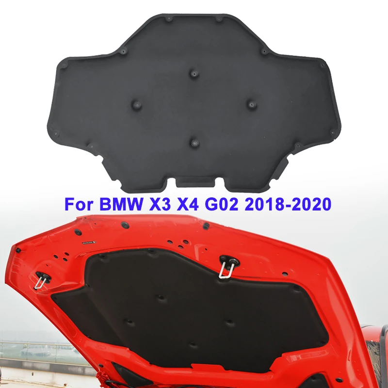

Автомобильный передний капот двигателя, звукоизоляция и теплоизоляция, хлопковая Крышка для BMW X3 X4 G02 2018-2020