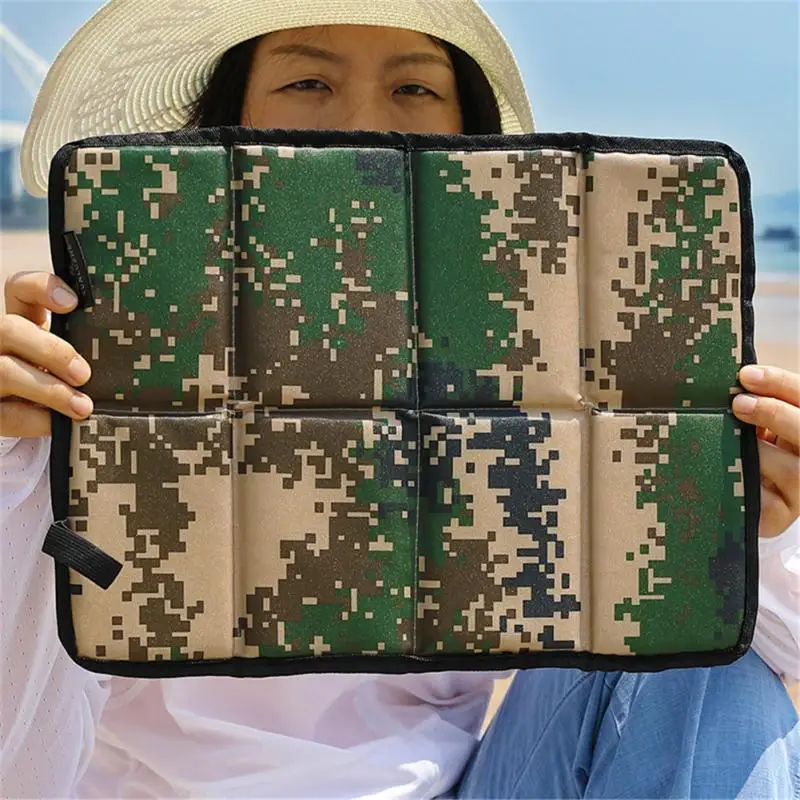 Portable Folding Camping Mat Waterproof Oxford Cloth Foam Sitting Pad Beach Mat Outdoor Prevent Dirty Hiking Small Picnic Seat foam pad camping mat picnic mat
