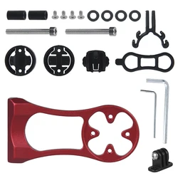 Aluminium Alloy Bicycle Computer Mount and Headlight Clamp Extension Bracket (Red)