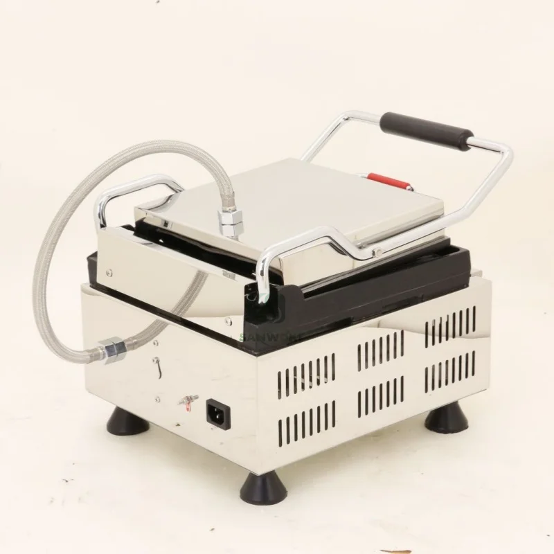 Barbecue Griddle Smokeless Sandwich Machine Single Plates Panini Press Machine  Electric Panini Steak Meat Maker Machine 5