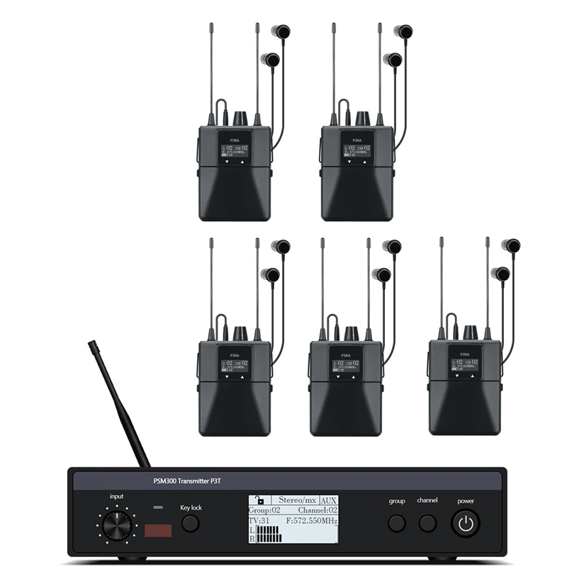 Wireless In-Ear Monitors Wireless 566-590MHz Monitoring System Stage Personal In-Ear Stereo Monitoring System wireless in ear monitor