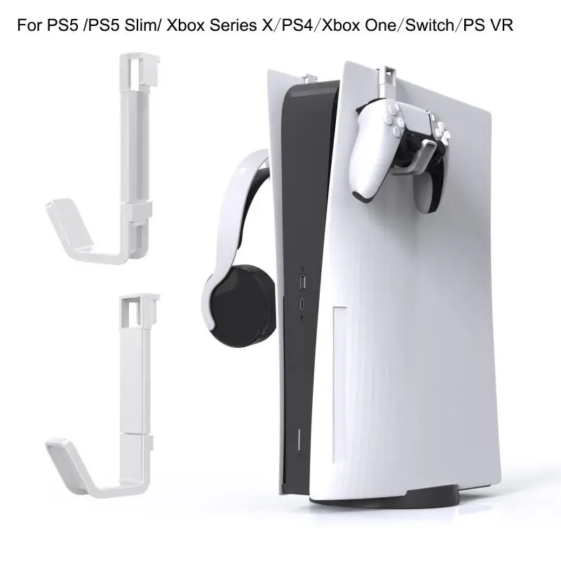 Per Ps5 Slim Console Side Mounted Storage Rack Maniglia Staffa Controller Di Gioco Rack Di Archiviazione Per Cuffie Per Ps4/Ps5/Ps Vr/Xbox One