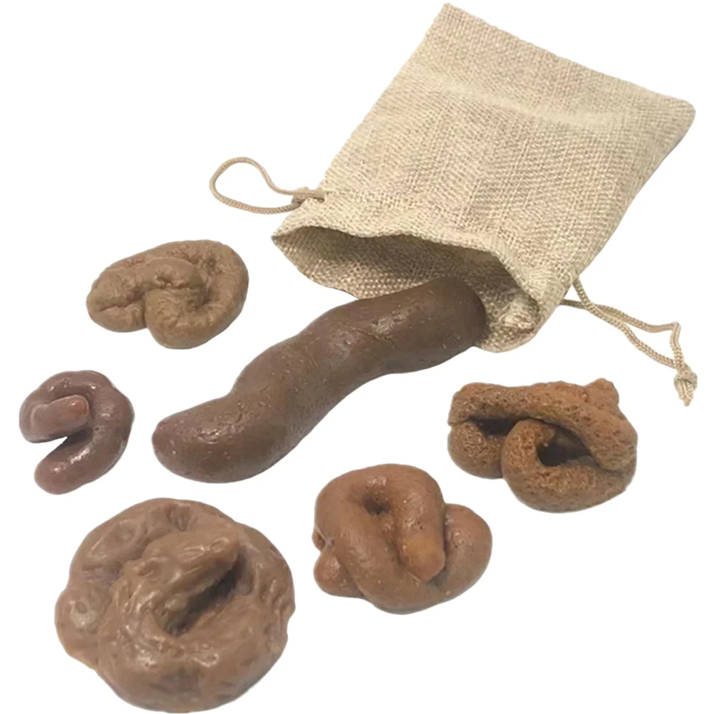 

6pcs Fake Poop Prank Props Realistic Poo Novelty Joke Dirty Toys Halloween April Fools' Day Party Tricky Toys