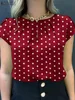 Trendy Chic Polka Dots Tunic Top