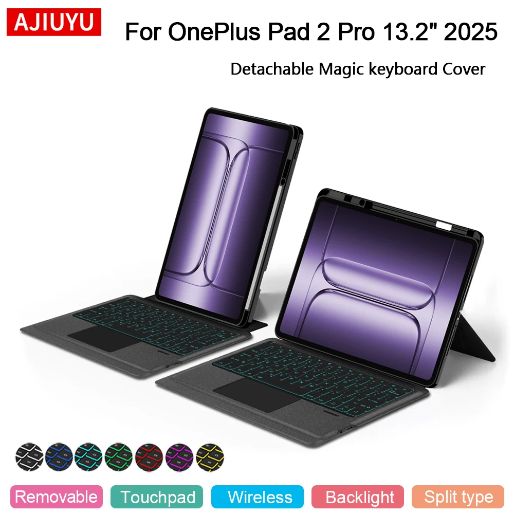 AJIUYU Touchpad Keyboard For OnePlus Pad2 PRO 2025 Case AJIUYU Touchpad Keyboard For OnePlus Pad2 PRO 2025 Case