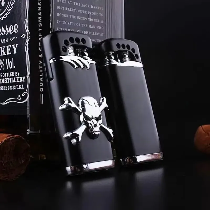 Windproof Flame Adjustable Butane Lighter Refillable Jet Torch Blue Flame Outdoor BBQ Candle Camping