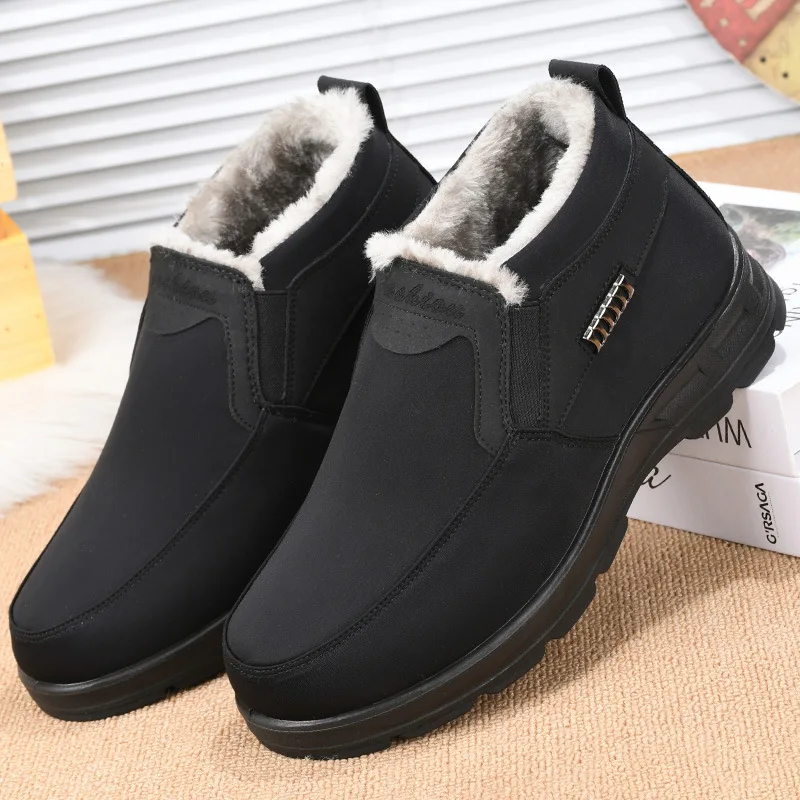 Botas de nieve de algodón de gran tamaño para hombres, zapatos de