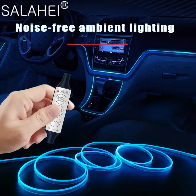 

3M/5M/7M Car Interior Decorative Lamp Strip Dash board Console Auto LED Ambient Light Atmosphere Cold Light Interior Accessories