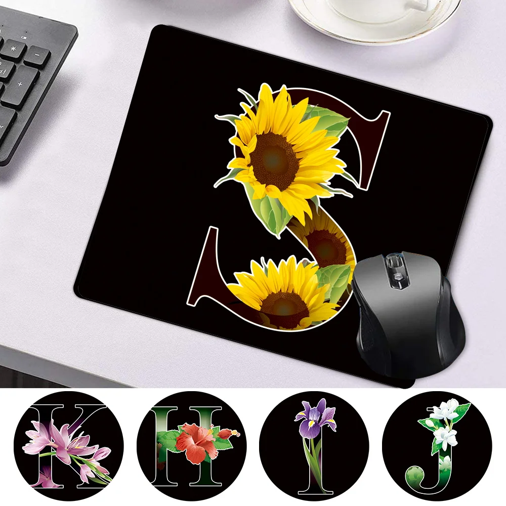 

Mouse Pads for Office Laptop Computer Desk Mat Small Game Gamer Anti-slip Accessories Table Mat Flower Color Print Mouse Mat