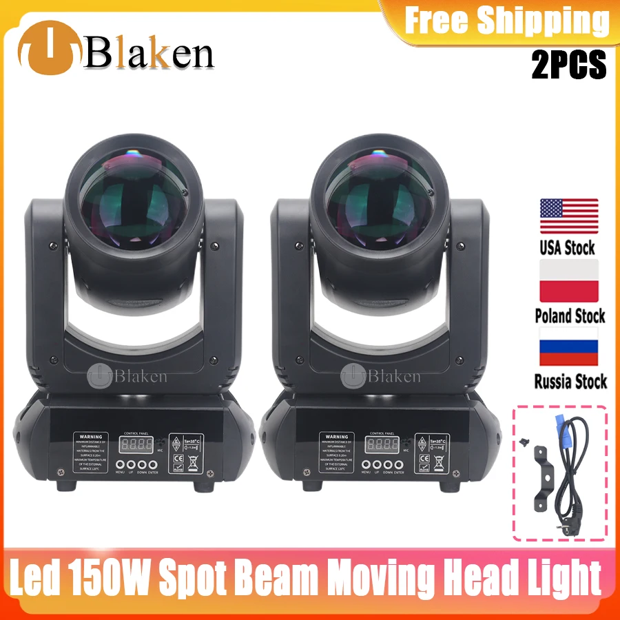 

No Duty 2Pcs NEW LED Moving Head Light 150W Beam+Spot+18 Rotating Prisms+Rainbow Effect Dj Dmx Stage Light Effect Light Disco Dj