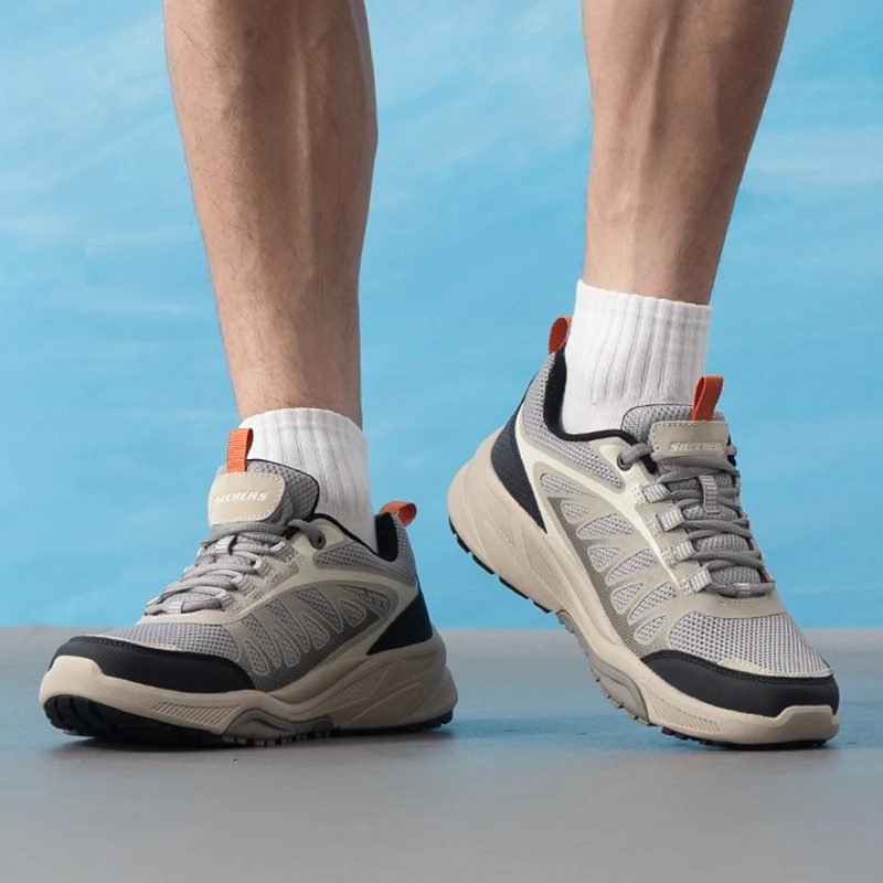 Skechers 남성용 스포츠 신발 메쉬 통기성 야외 하이킹 및 등산 내마모성 로우탑 캐주얼 신발 210471-Lgmt