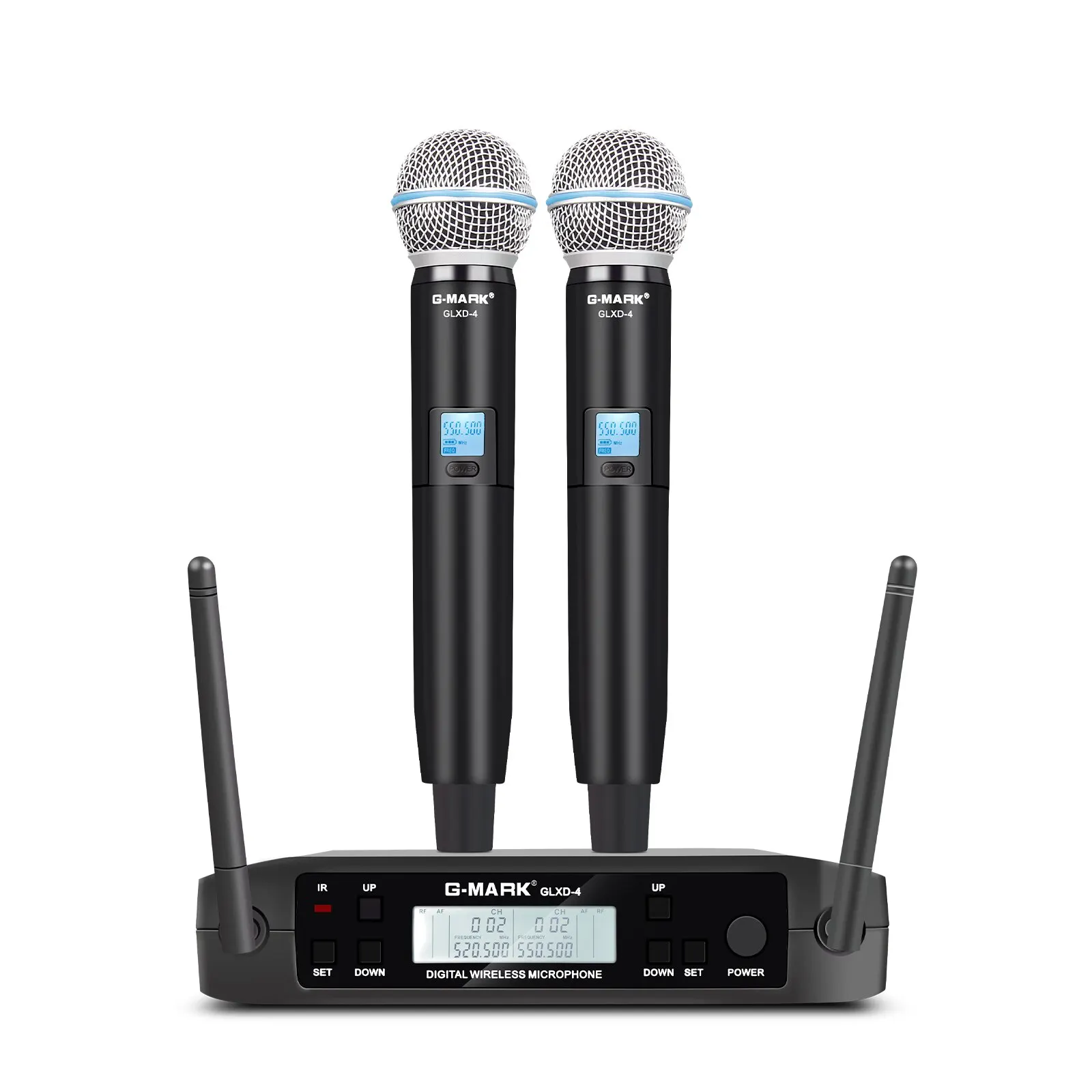 

Microphone Wireless G-MARK GLXD4 Professional UHF System Handheld Mic For Stage Speech Wedding Show Band Home Party Church