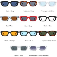 SO & EI mode lunettes de soleil carrées femmes nuances UV400 Vintage bleu thé Punk hommes lunettes de soleil 5